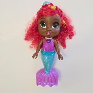 Sparkling Mermaid Doll with Red Hair and Turquoise Tail